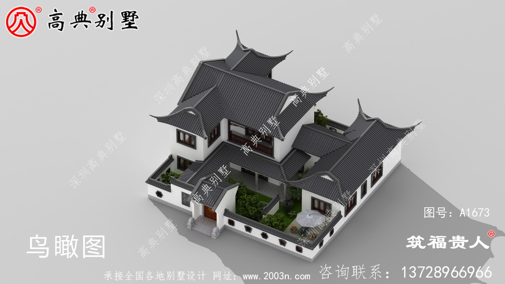 这座苏式园别墅,灰白色搭配效果非常优雅美丽大方,造价便宜