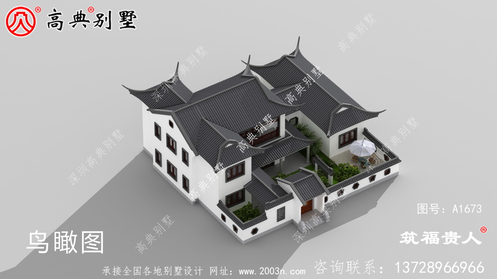 这座苏式园别墅,灰白色搭配效果非常优雅美丽大方,造价便宜