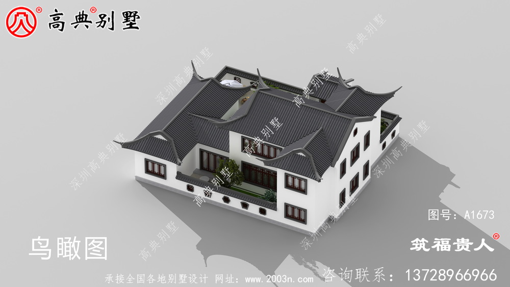这座苏式园别墅,灰白色搭配效果非常优雅美丽大方,造价便宜