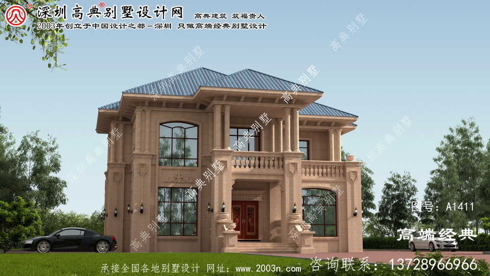 望都县欧式石材外观效果图