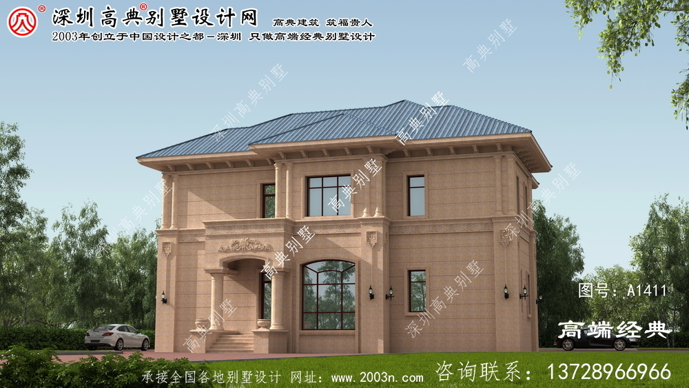 望都县欧式石材外观效果图