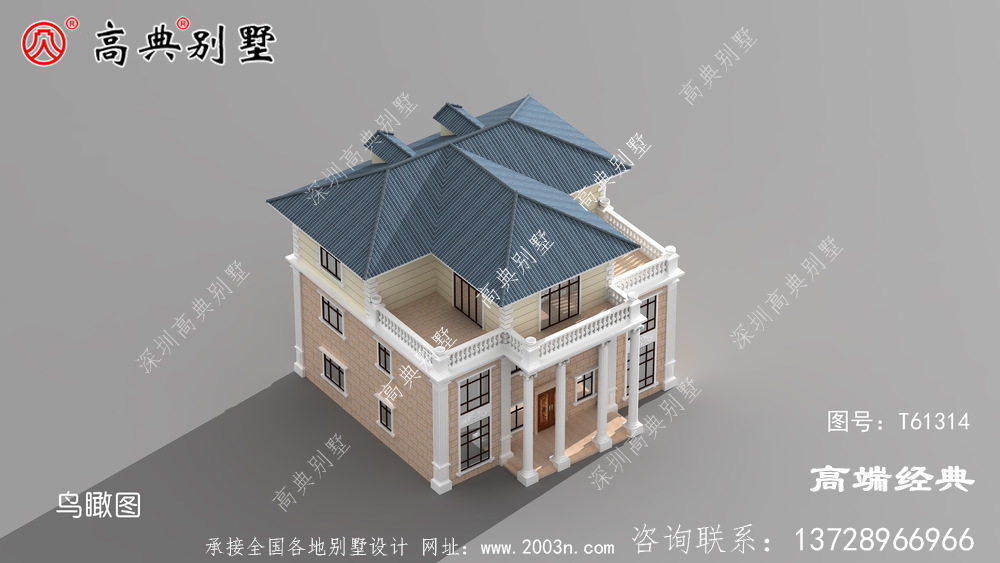 稻城县小型别墅外观设计效果图