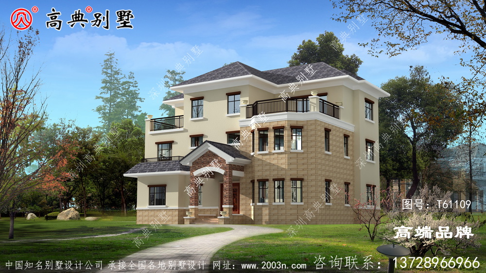 农村欧式别墅外观效果图内部布局非常合理,实用