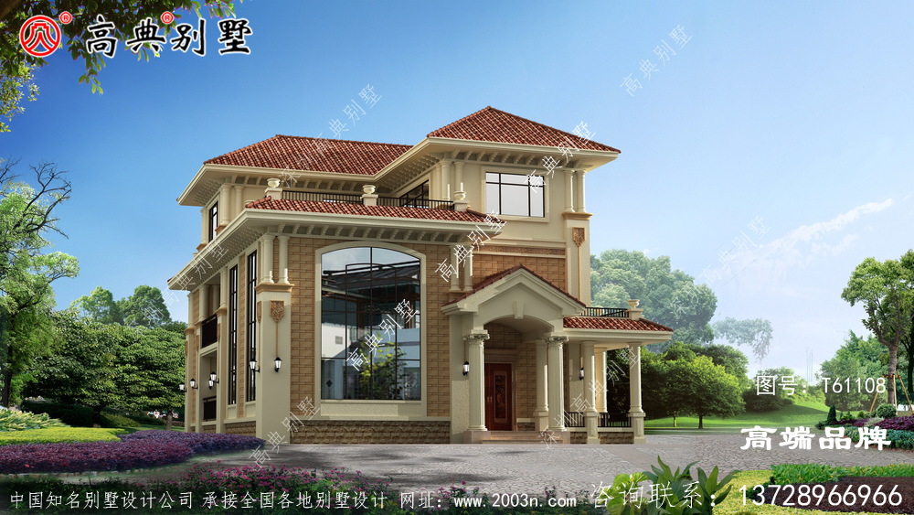 三层别墅外观效果图大全适合农村住宅建设