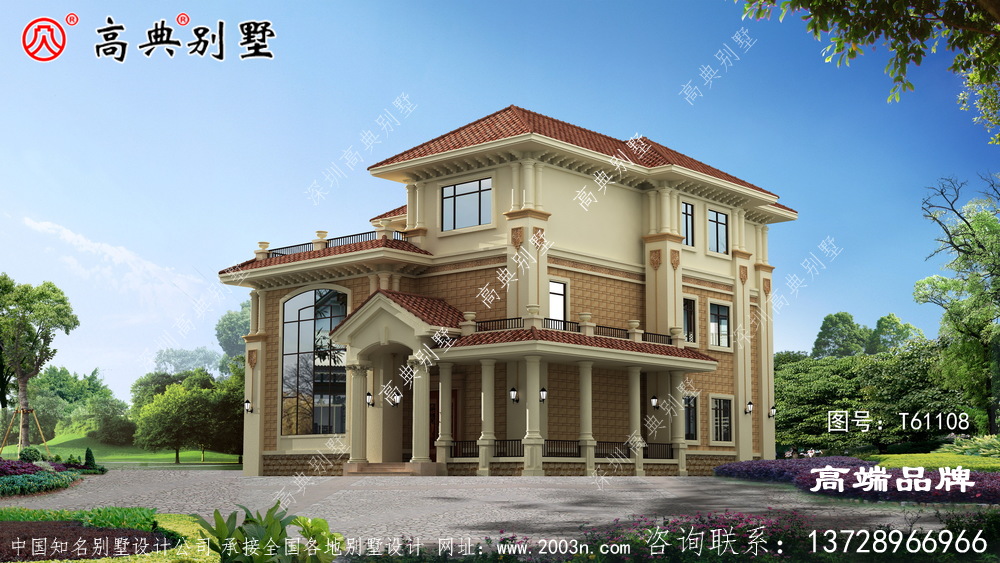三层别墅外观效果图大全适合农村住宅建设