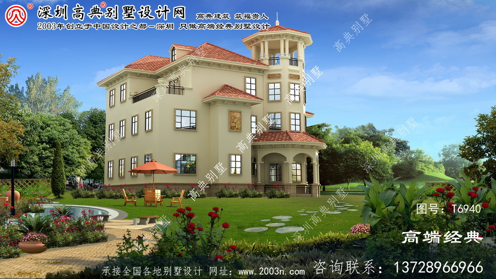 峰峰矿区豪华大型欧式三层别墅。