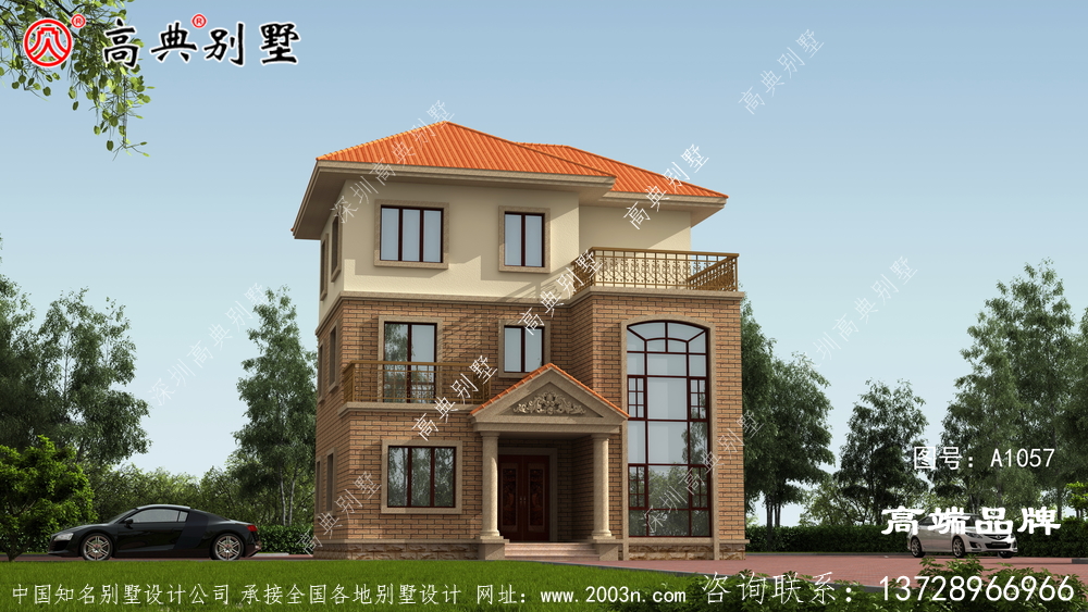 新型农村房屋设计图片外观靓丽，布局合理