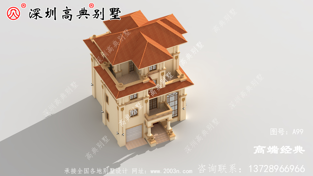 乡村四层别墅建房设计图,美观大方包您满意,建好引人注目。