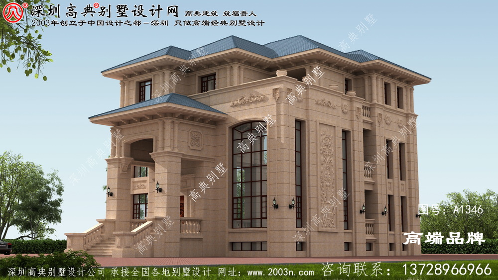 农村新式三层楼图片，造价最低75万，做村里最靓的房