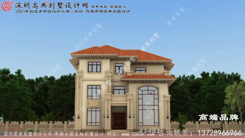45万三层简欧农村民宅户型图，农村建这个户型的很多
