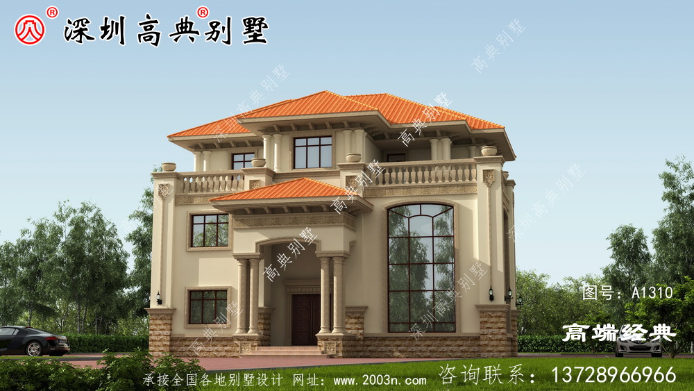 新农村三层楼房的照片,精致安全,想在村子里盖房子。