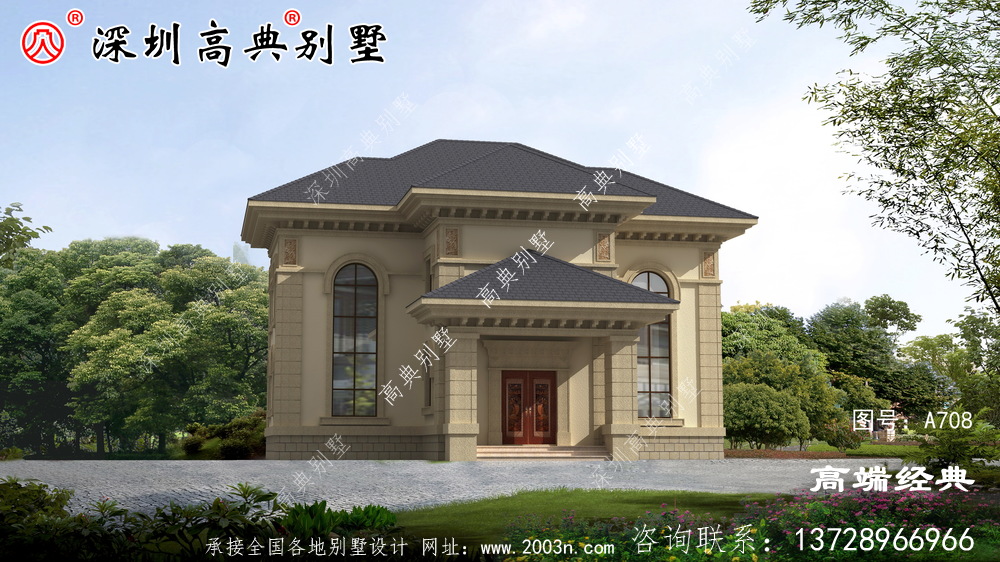 房子建得很漂亮，完全不输给城里城里城里的别墅