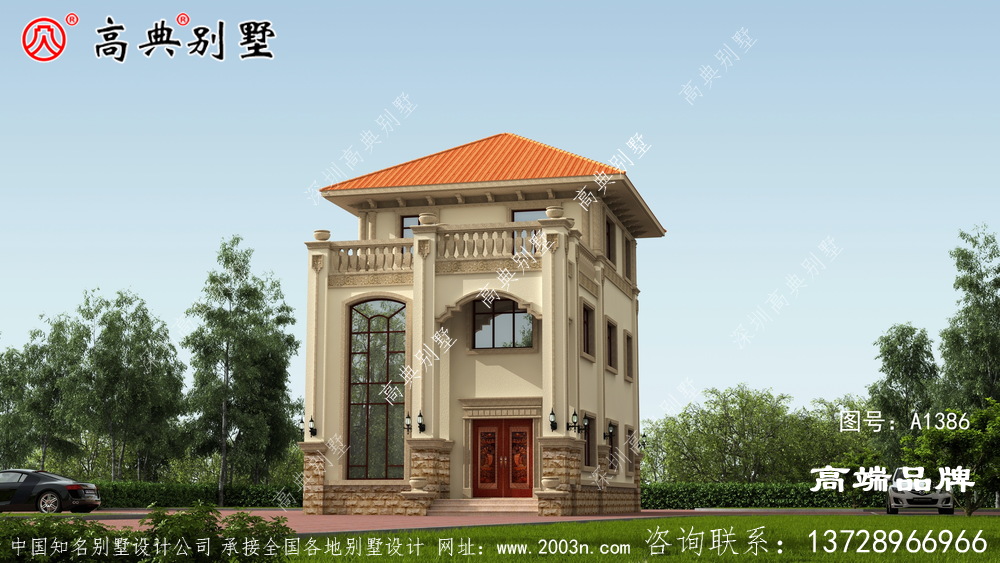 大落地窗使别墅造型更加独特,谁会不喜欢这样的户型呢?