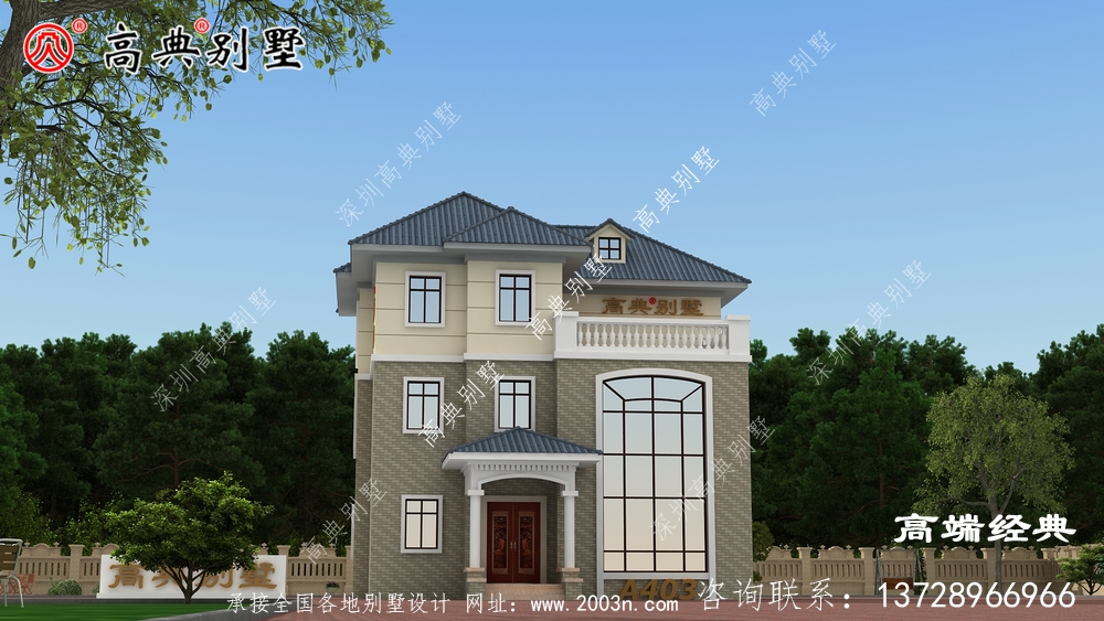 坡屋顶层次感强,象征着丰富美好的农村田园生活 坡屋顶层次感强,象征着丰富美好的农村田园生活