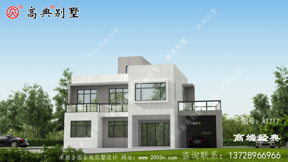 乡村都市生活,现代风格别墅,造型简约而不简单